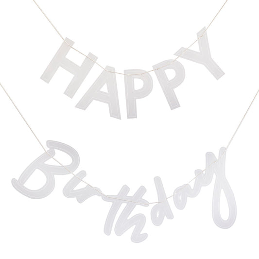 Acrylic Happy Bday Banner - 3m