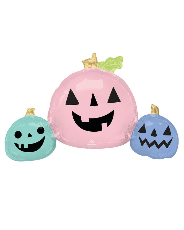 Pastel Pumpkin Trio SuperShape Balloon - 35" Foil