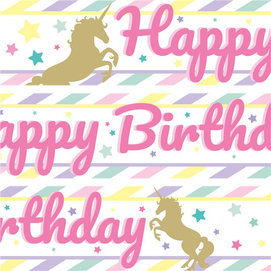 Unicorn Sparkle Paper Banners - 1m (3pk)