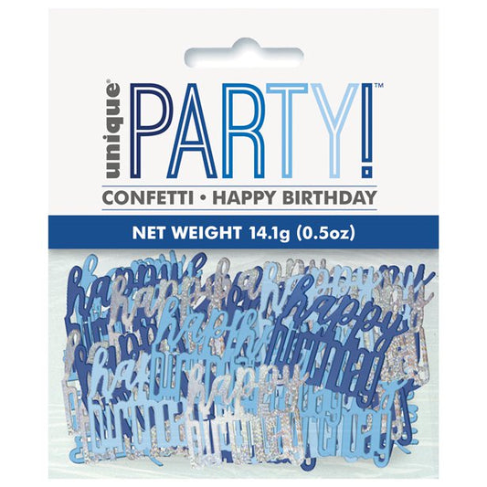 Blue 'Happy Birthday' Confetti (14g pack)