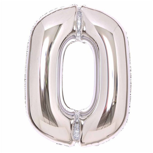Silver Foil Number Balloons - 34"