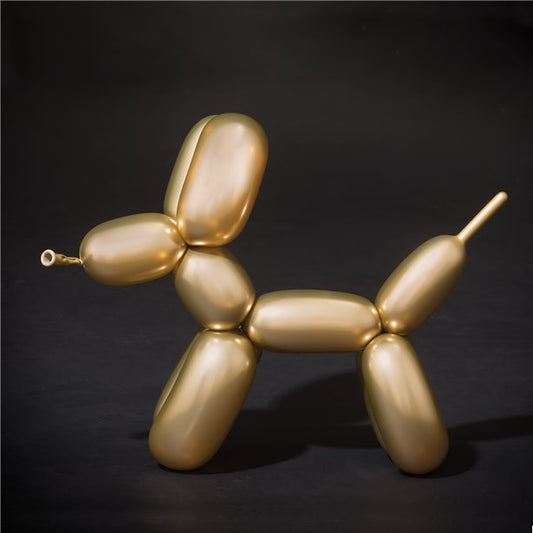 Gold Chrome Modelling Balloons - 260Q Latex (100pk)