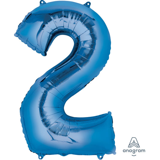 Foil Number 2 Balloon - Various colours