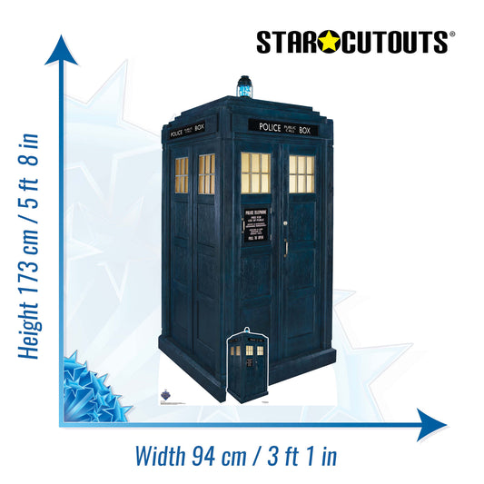 SC4391 TARDIS Police Box Doctor Who Cardboard Cut Out Height 173cm Doctor Who Cardboard Cutouts | Life Size Characters UK
