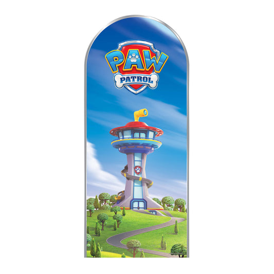 SC4603 Paw Patrol Logo Tower Backdrop Single Cardboard Cutout Height 185cm Paw Patrol Cardboard Cutouts UK | Kids Party Decorations