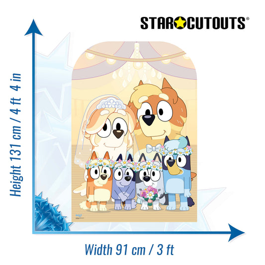 SC4625 Bluey Wedding Stand-In Cardboard Cut Out Height 131cm