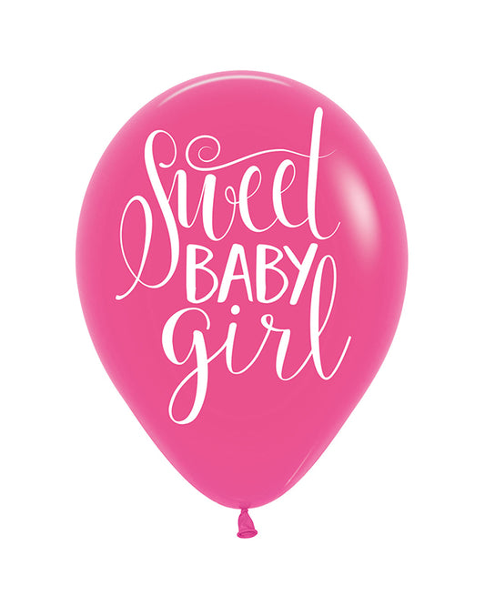 Floral Baby Balloons - 11" Latex (6pk)