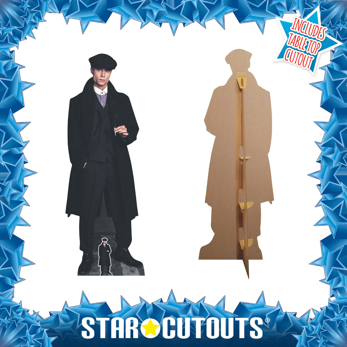 SC1175 1920's Style Peaky Blinders Gangster Smoking Cardboard Cut Out Height 185cm – product image 3