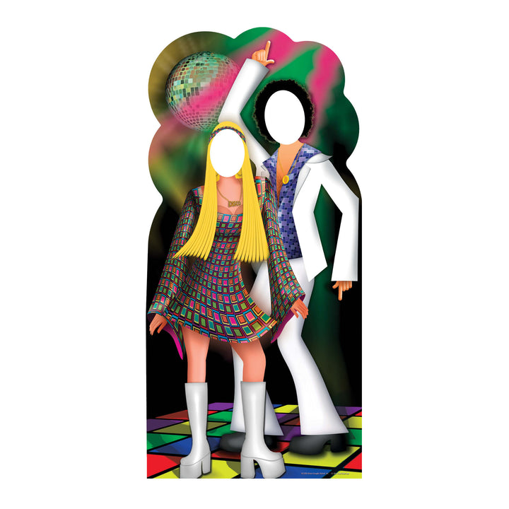 SC190 Disco Couple Stand- In Cardboard Cut Out Height 190cm – product image 1