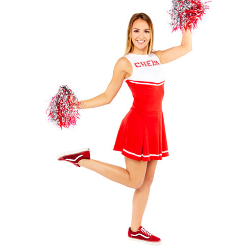 Red High School Cheerleader - Adult Costume