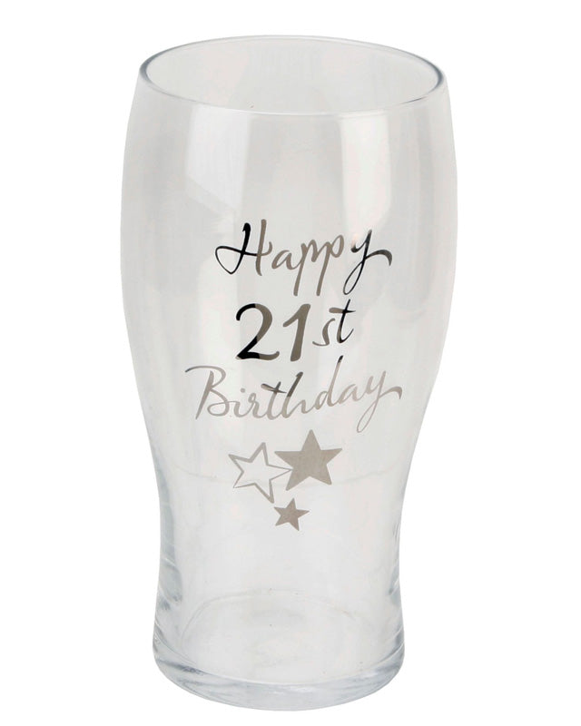 21st Birthday Beer Glass – product image 1