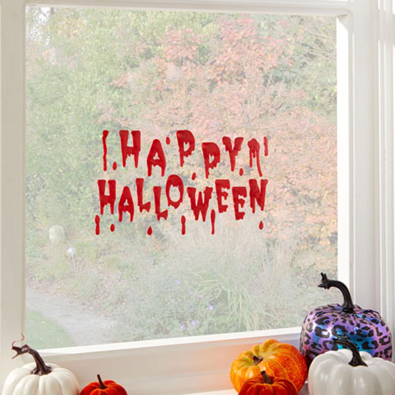 Bloody Happy Halloween Gel Window Cling – product image 1