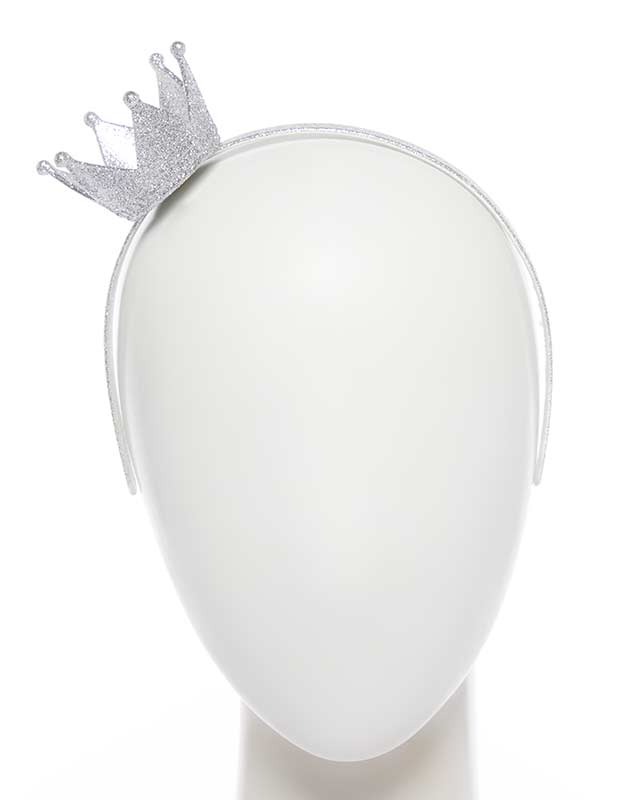 Silver Glitter Crown Headband – product image 1
