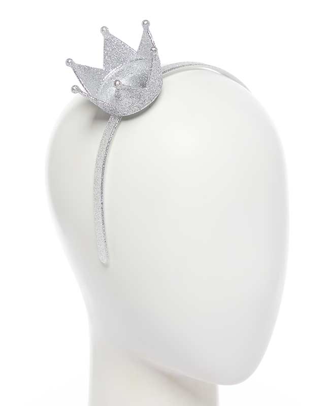 Silver Glitter Crown Headband – product image 2