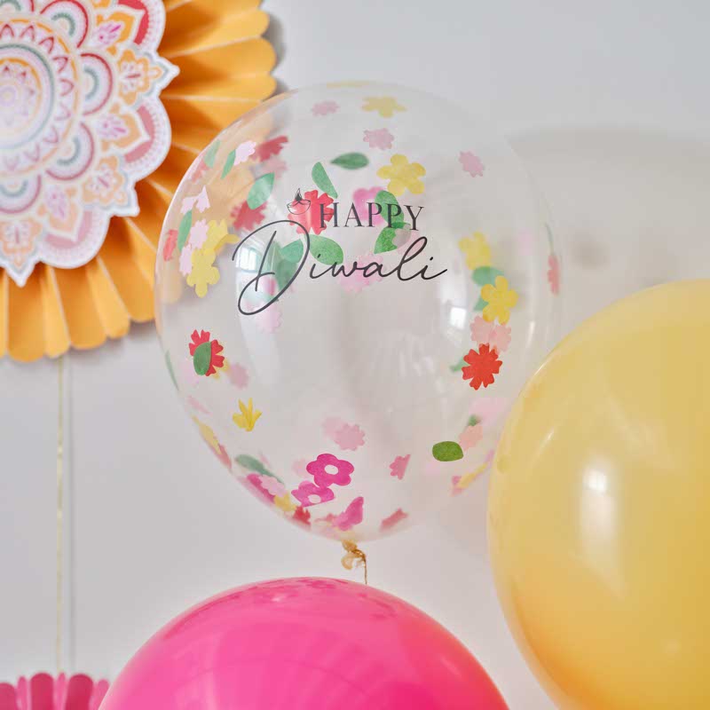 Happy Diwali Balloon Bouquet - 12" Latex (5pk)
