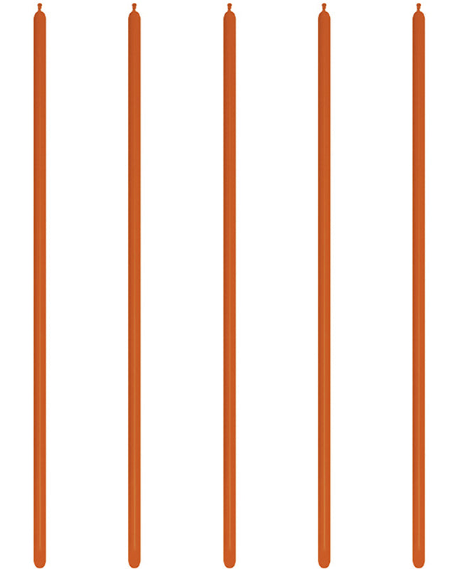 160 Modelling Latex Balloons Fashion Orange (100pk)