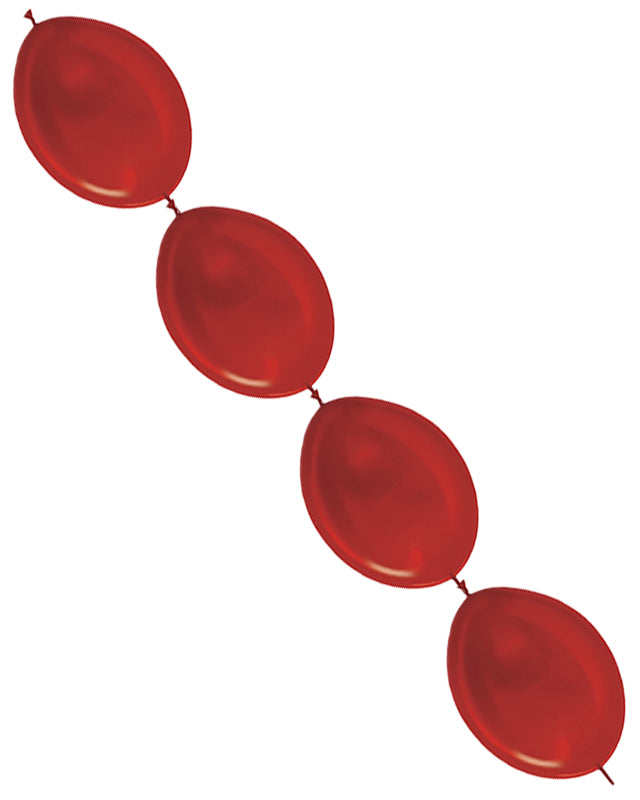 Link-O-Loon Latex Balloons 12" Metallic Red (50pk)