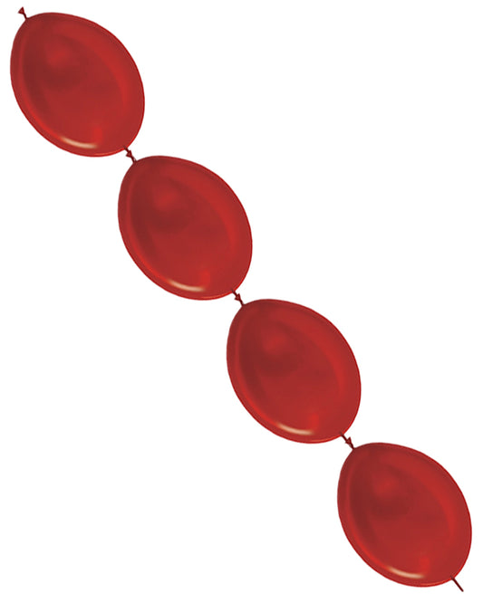Link-O-Loon Latex Balloons  12" Metallic Red (50pk)
