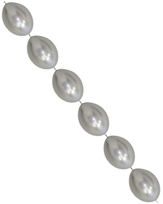 Link-O-Loon Latex Balloons 6" Metallic Graphite  (100pk)