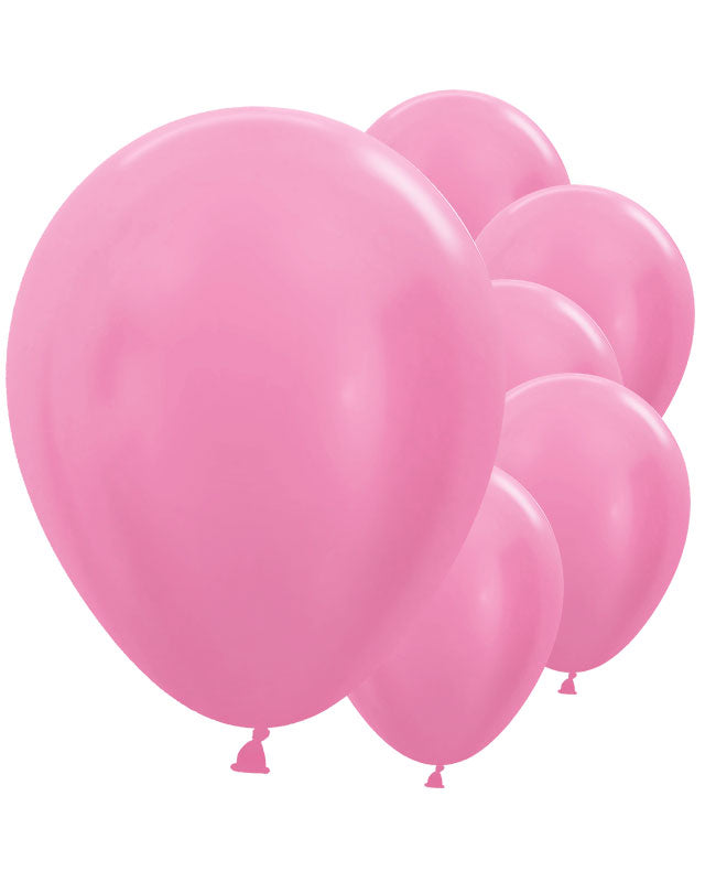 Satin Fuchsia Balloons - 12" Latex (25pk) – product image 1