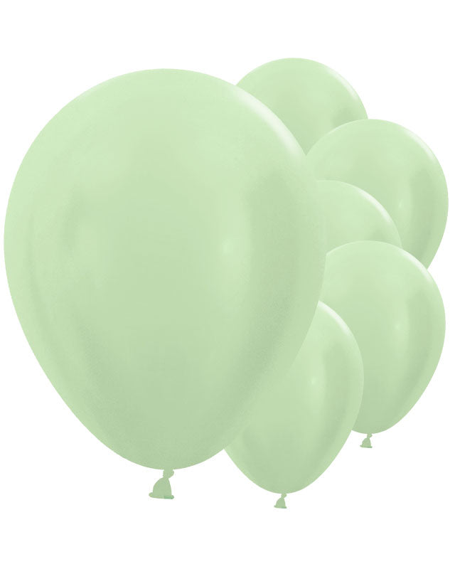 Satin Green Balloons - 12" Latex (25pk) – product image 1