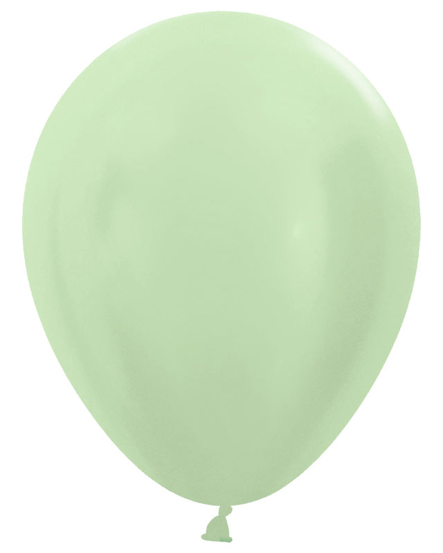 Satin Green Balloons - 12" Latex (25pk) – product image 2