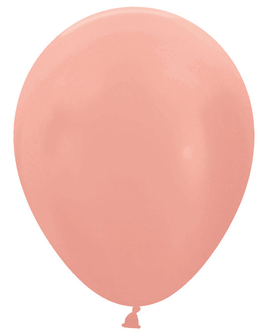 Metallic Rose Gold - 18" Latex Balloons (25pk)