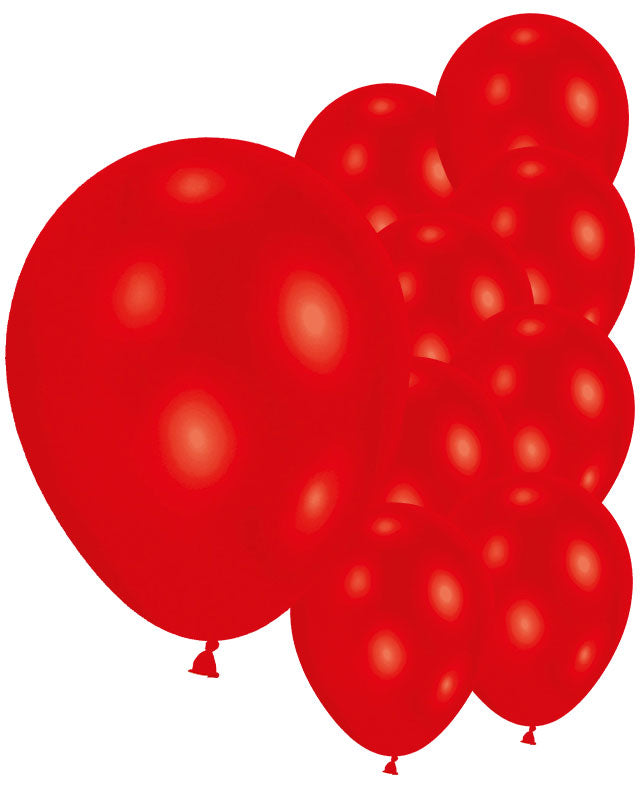 Metallic Red - 9" Latex Balloons (10pk)