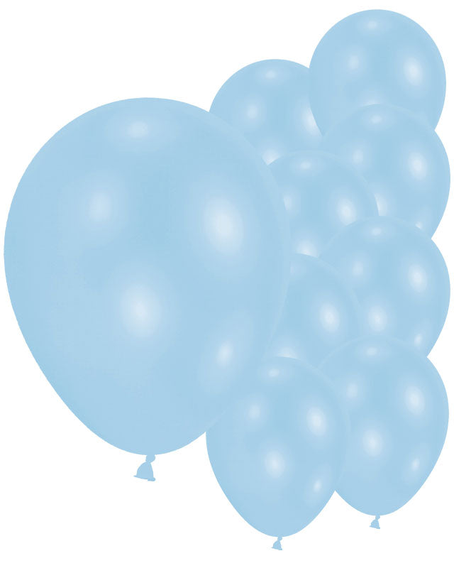 Pearl Powder Blue - 9" Latex Balloons (10pk) – product image 1
