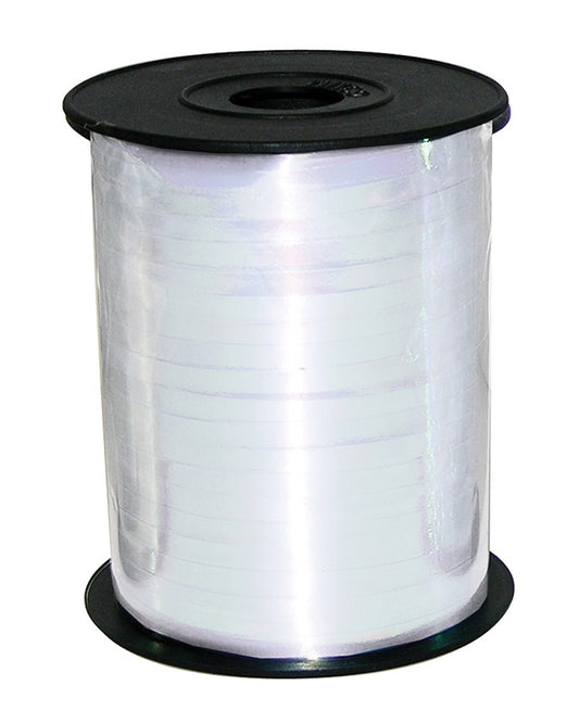 Iridescent White Balloon Ribbon - 230m x 5mm