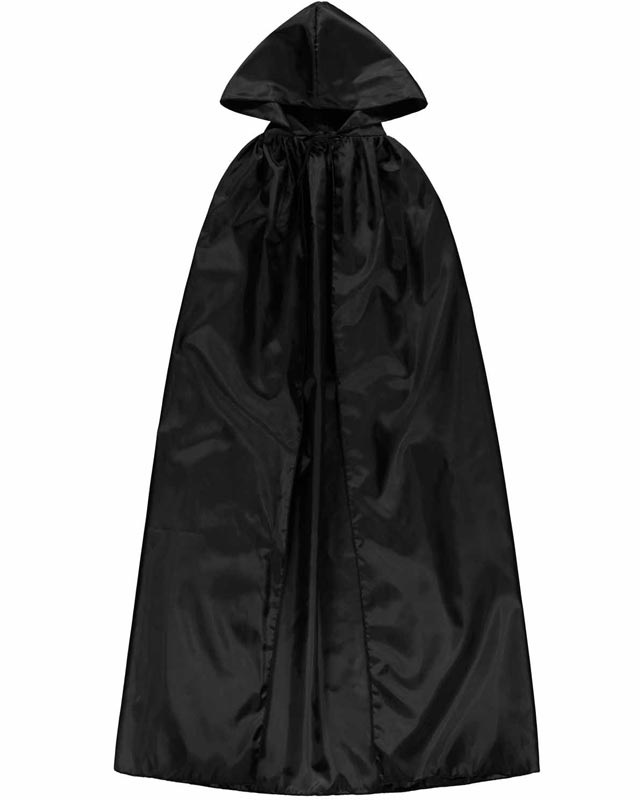 Black Hooded Cape - Adult Costume – product image 3