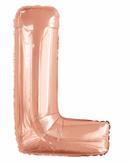 L Rose Gold Letter Balloon - 34" Foil