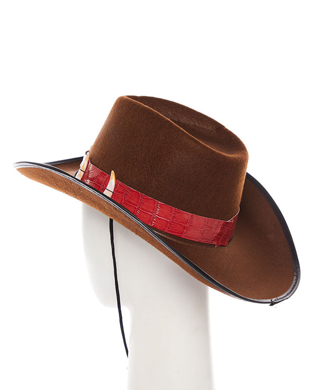Brown Cowboy Hat with Teeth – product image 3