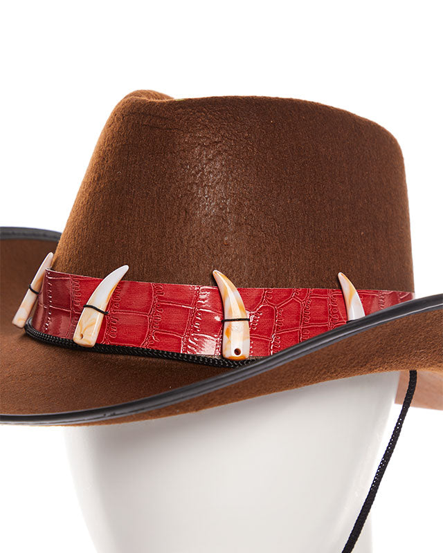 Brown Cowboy Hat with Teeth – product image 4