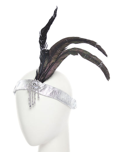 Silver Charleston Flapper Headband