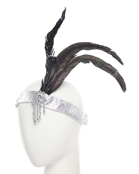 Silver Charleston Flapper Headband