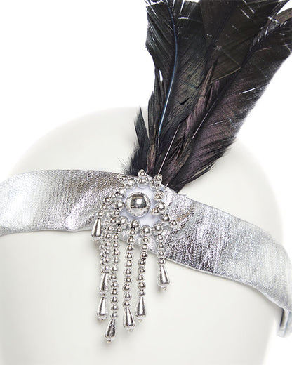 Silver Charleston Flapper Headband