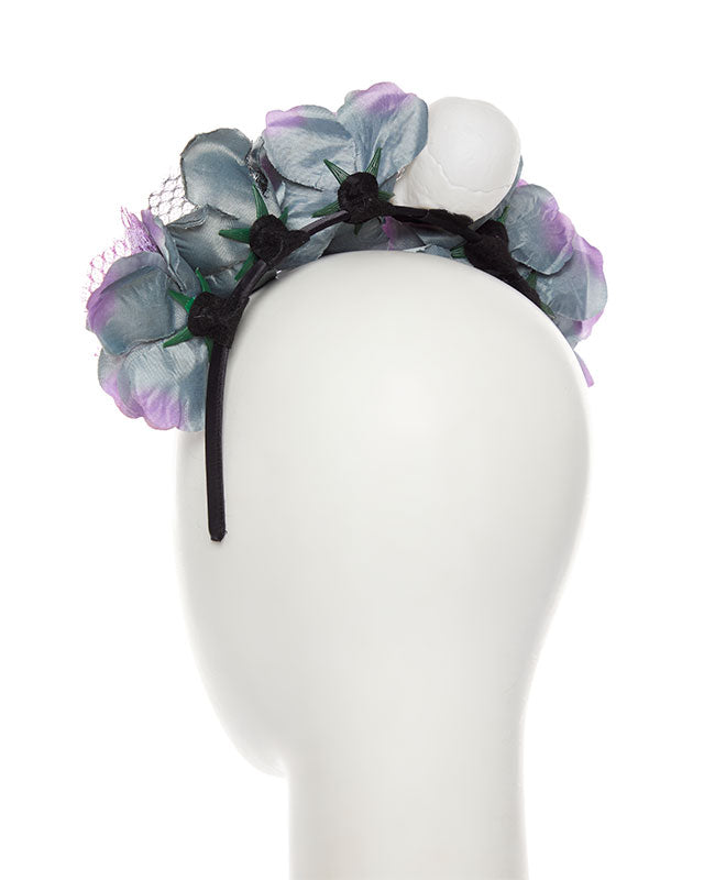 Purple Flower Skull Headband – product image 3