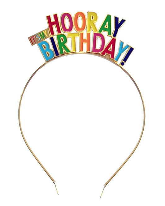 Hooray It's My Birthday Metal Headband