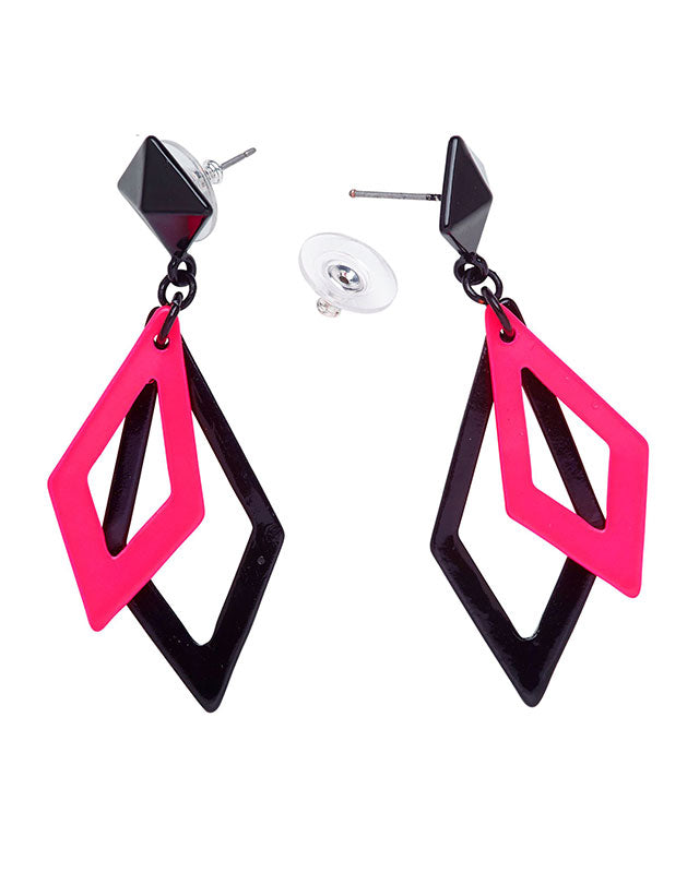 Neon Pink 80s Earrings – product image 1