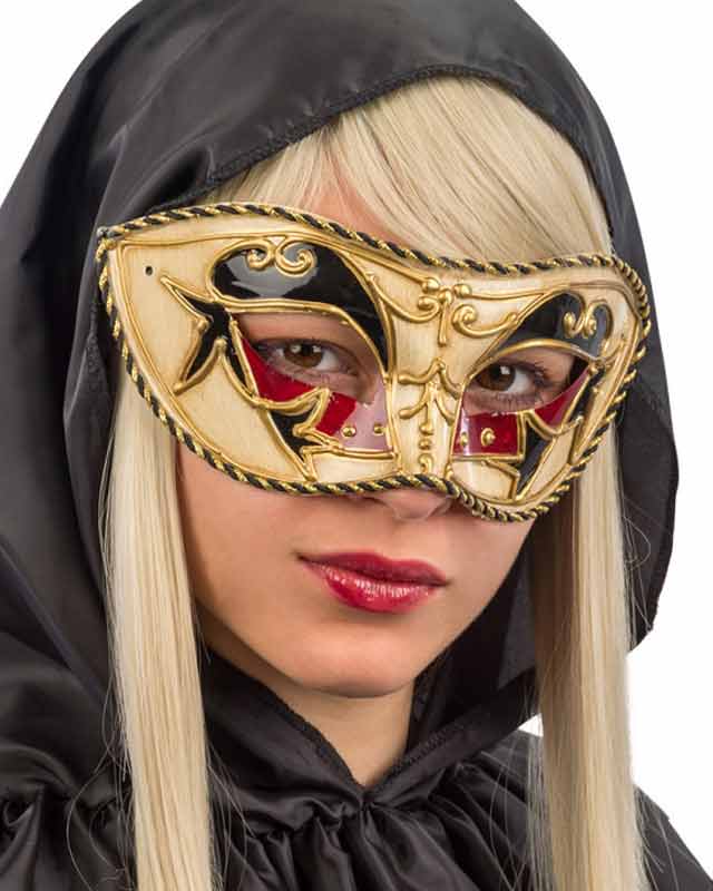 Red & Black Venetian Masquerade Mask – product image 2