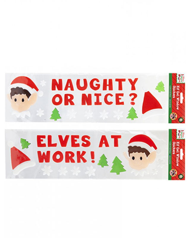 Naughty Elf Window Stickers - 15 x 55cm- Assorted – product image 1