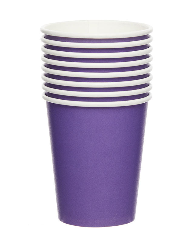 Purple Paper Cups - 237ml (8pk) – product image 2
