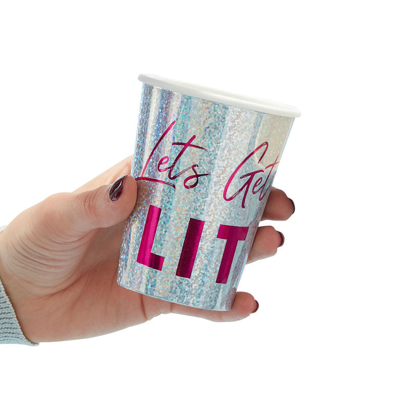Lets Get Lit Paper Cups - 266ml (8pk) – product image 2
