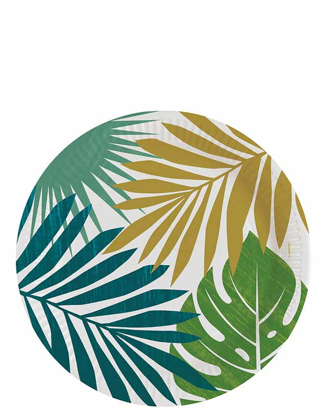 Tropical Palms Paper Plate - 23 cm (8pk)