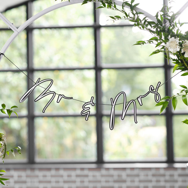 Customisable Mr & Mrs Paper Bunting  - 2m