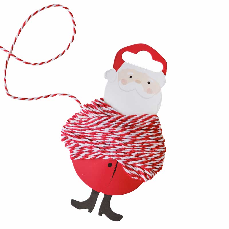 Red & White Christmas Twine - 10m