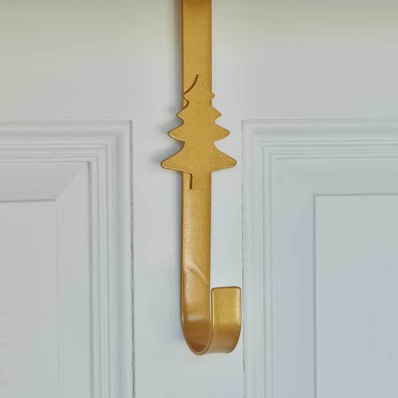Gold Metal Christmas Tree Wreath Hanger - 30cm – product image 2