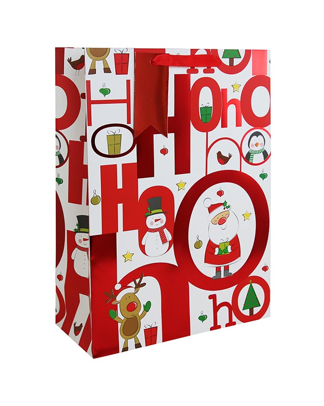 Ho Ho Ho Characters Extra Large Gift Bag - 45.5cm x 33cm