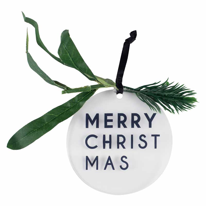 Merry Christmas with Foliage Tree Decorations (4pk) – product image 3
